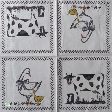 1 serviette Animaux Ferme 27