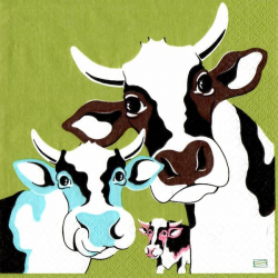 1 serviette Les vaches -36
