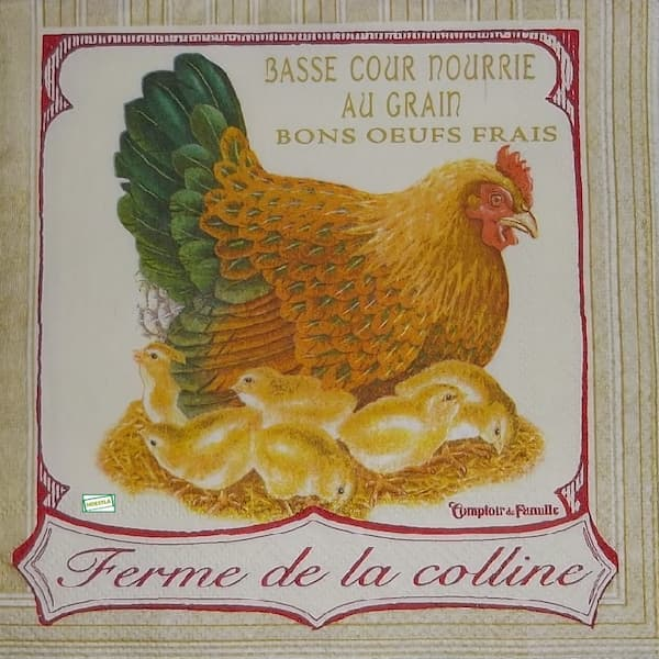 1serviette papier La Poule-12