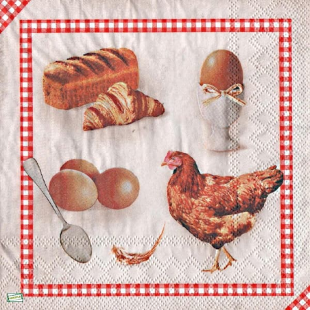 1 serviette La Poule -20