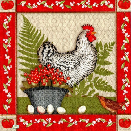 1serviette papier Poulet-45