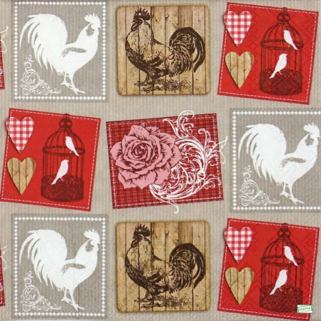 1serviette papier Poulet-47