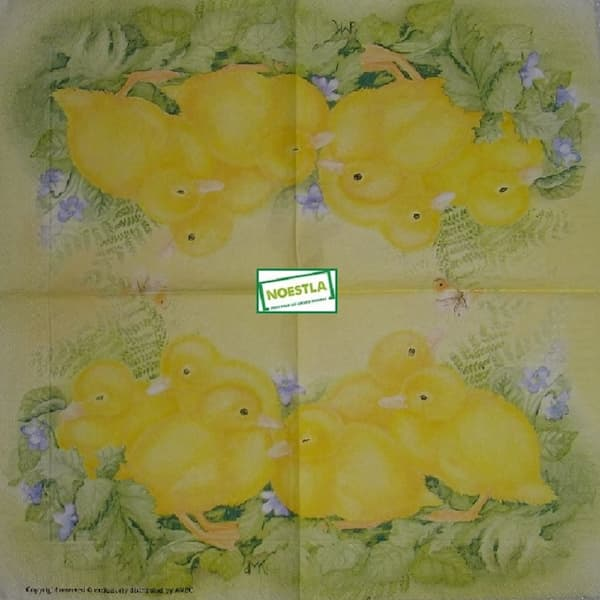 1serviette papier Poussins-52