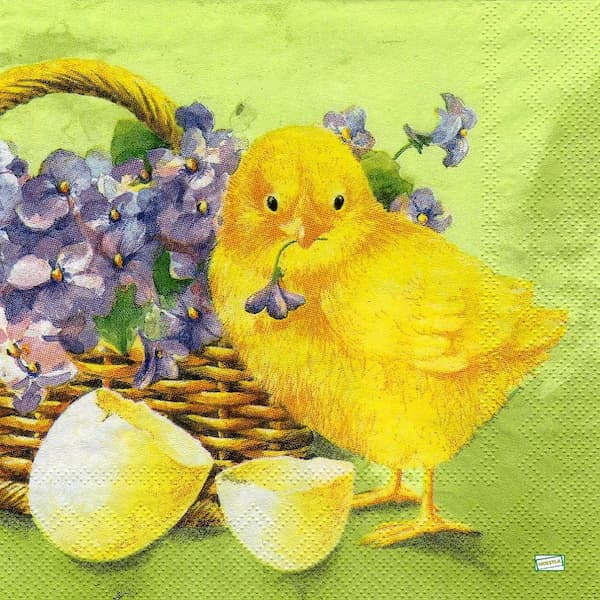 1serviette papier Poussins-63