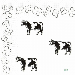 1 serviette Les Vaches -92