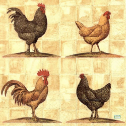 1serviette papier Poules-82