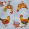 1 serviette Les Poules -86