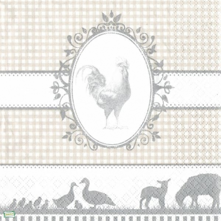 1serviette papier Poulet-91