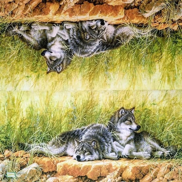 1serviette papier Les Loups-2