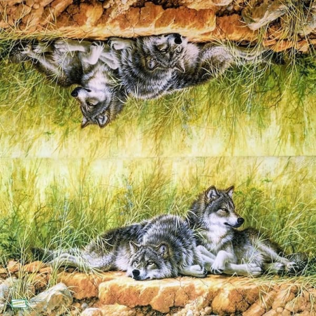 1serviette papier Les Loups-45