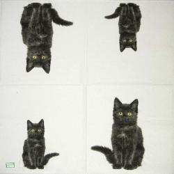 1 serviette papier Le chat - 9