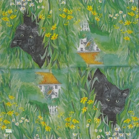 1serviette papier Chat-85