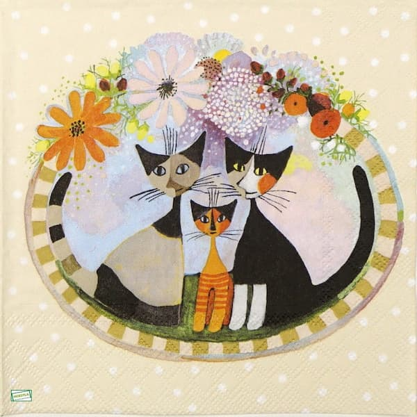 1serviette papier Chats-115