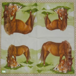 1 serviette papier Les chevaux - 7