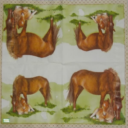 1serviette papier Chevaux-7