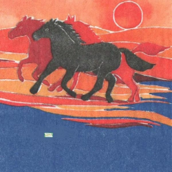1 serviette Les chevaux -14