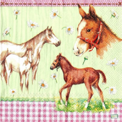 1 serviette papier Les chevaux - 9