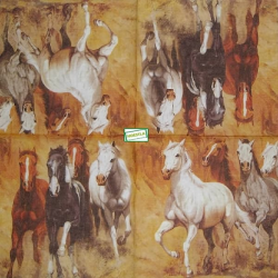 1 serviette papier Les chevaux - 11