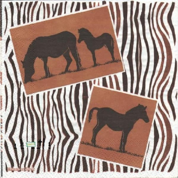 1serviette papier Chevaux-8