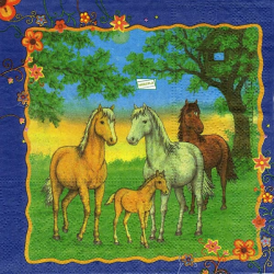 1serviette papier Chevaux-16