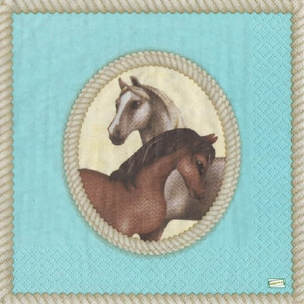 1serviette papier Chevaux-23