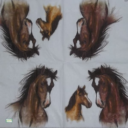 1 serviette papier Les chevaux - 25
