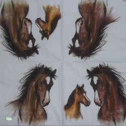 1serviette papier Chevaux-25