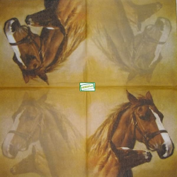 1 serviette papier Les chevaux - 33