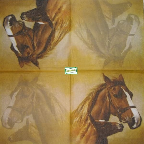 1serviette papier Chevaux-33