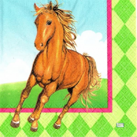 1serviette papier Chevaux-37