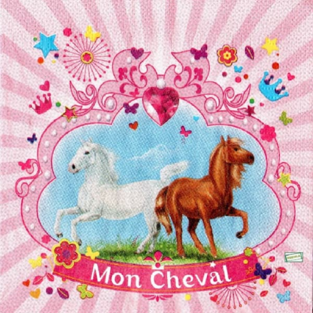 1 serviette Les chevaux -39