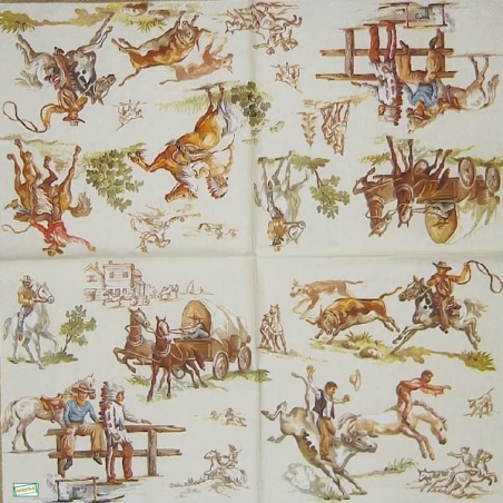 1serviette papier Chevaux-53