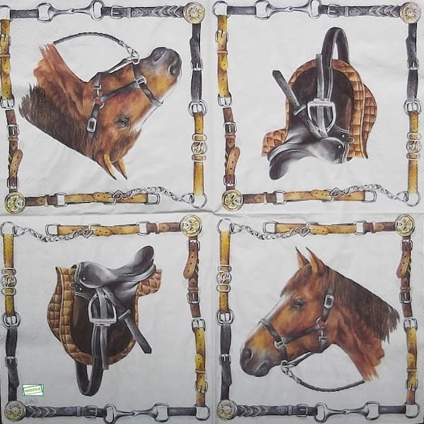 1serviette papier Chevaux-62