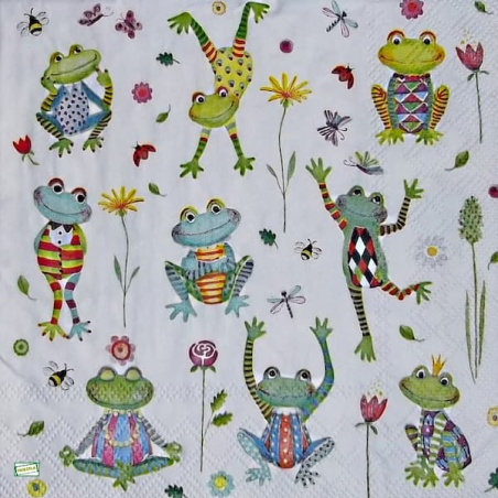 1serviette papier Grenouille-8