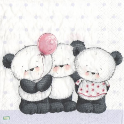 1 serviette Les pandas -21