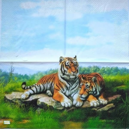 1serviette papier Tigres-40