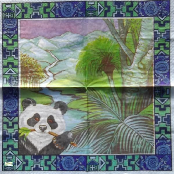 1serviette papier Panda-52