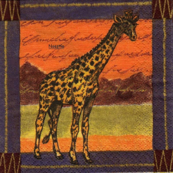 1 serviette La girafe -62