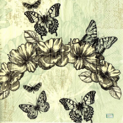 1 serviette Papillons -8