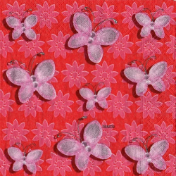 1 serviette Papillons -11