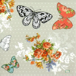 1 serviette Papillons -15