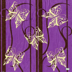 1 serviette Papillons -16