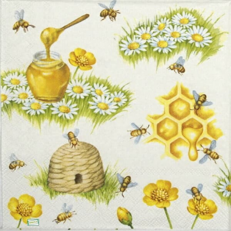 1 serviette Abeilles -18