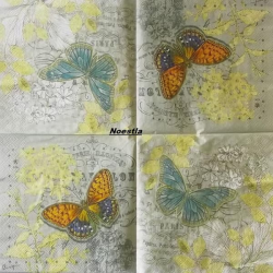 1 serviette Papillons -20