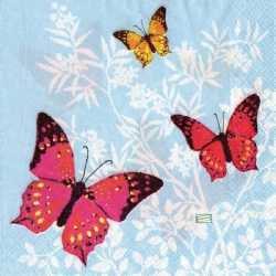 1 serviette Papillons -25