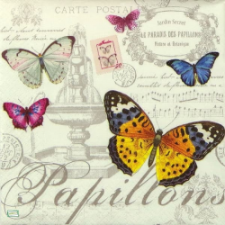 1 serviette Papillons -29