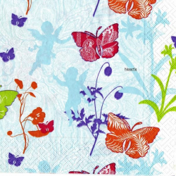 1 serviette Papillons -40