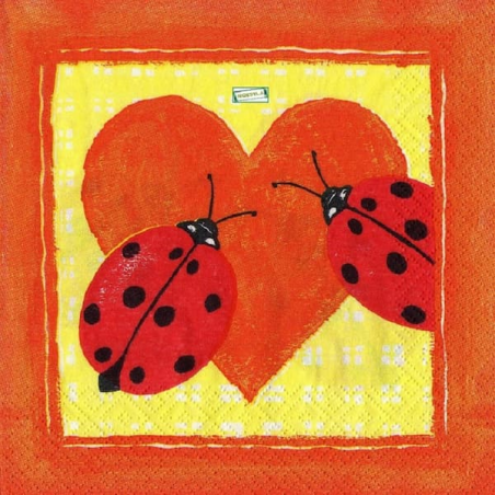 1 serviette Coccinelles -33