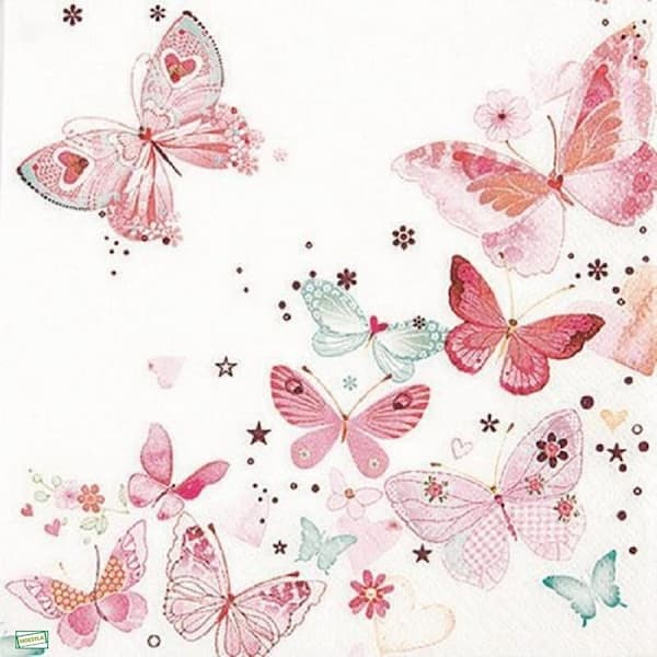 1serviette papier Papillons-38