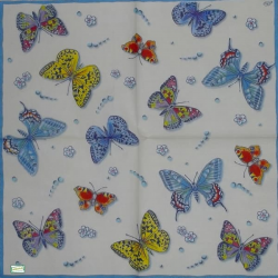 1 serviette Papillons -61